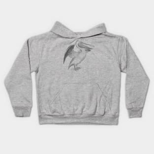 Pelican illustration Kids Hoodie